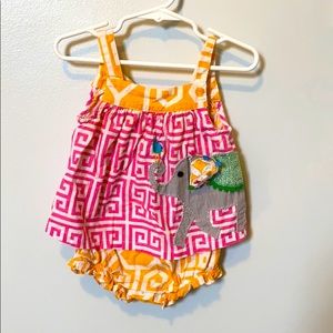 Adorable Bright Elephant Party Dress